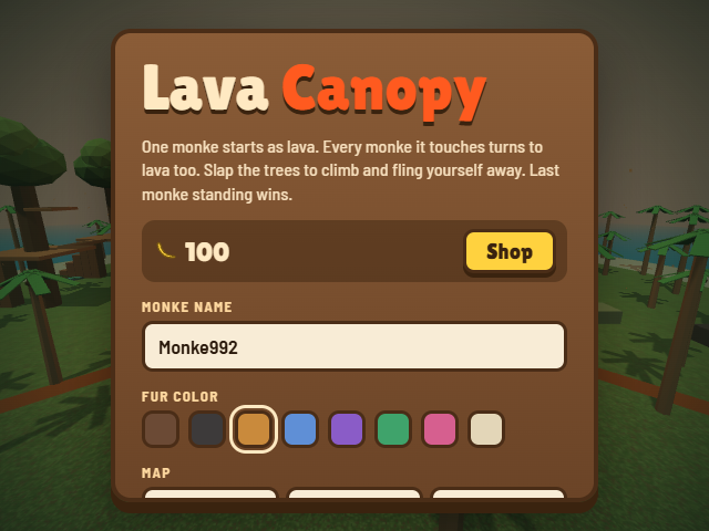 Lava Canopy title screen